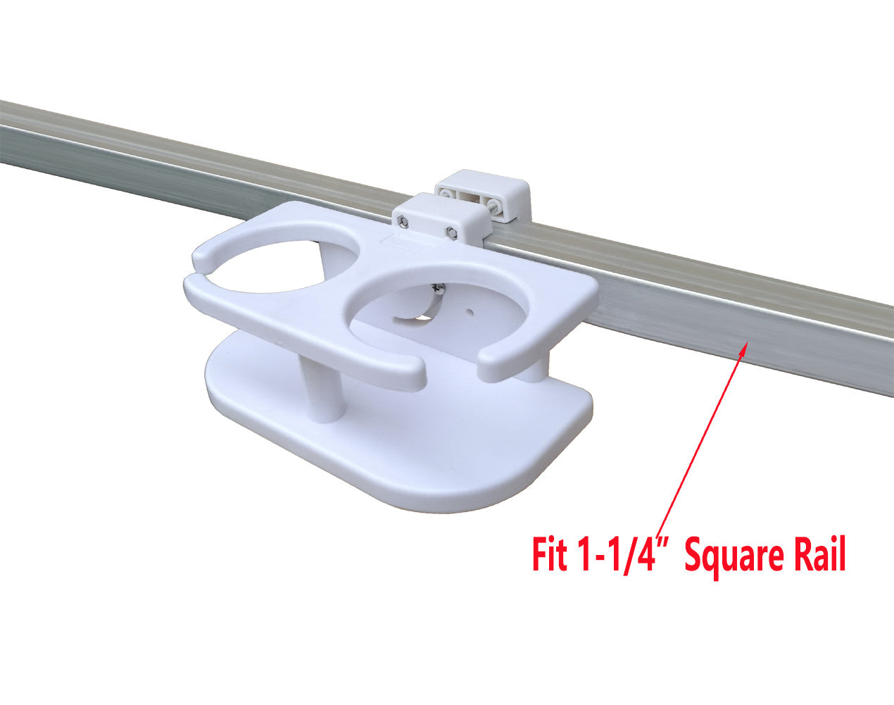 brocraft pontoon boat rod holder/fishing rod holder for square/rail mount this base does not require any drilling into the Square Rail on your Pontoon boat BroCraft Aluminum Rail Mount Clamp