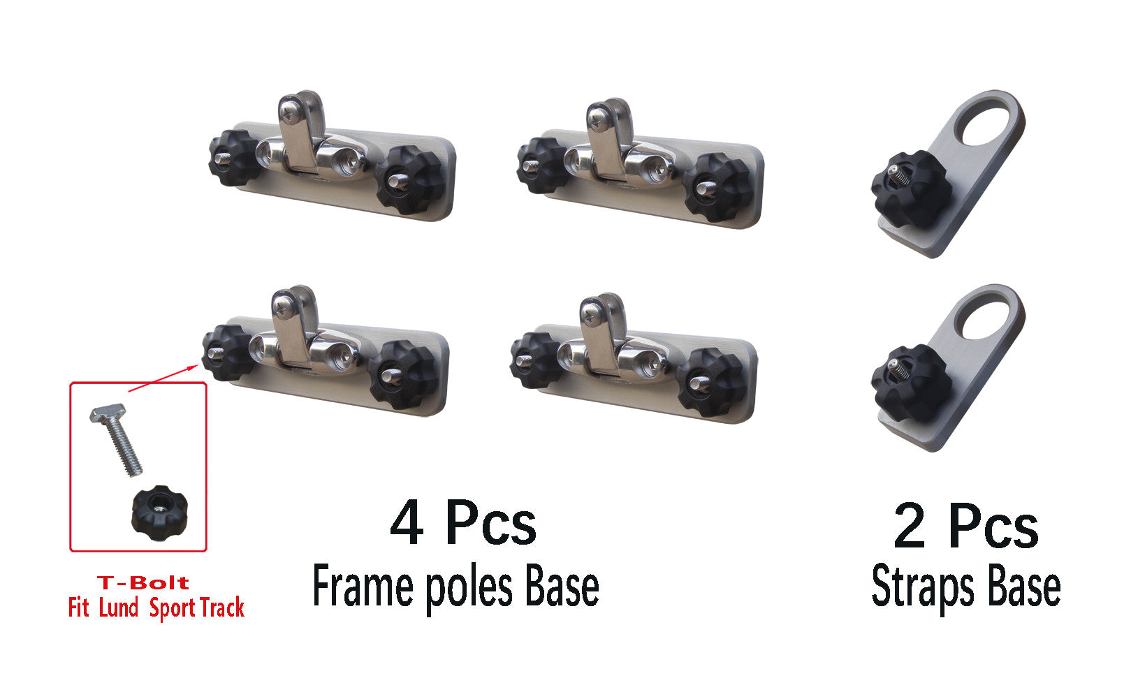 Brocraft Lund Sport Track Bimini Top Mount/Canopy Mounts/Lund Boat Bim