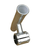 Brocraft Boat T-TOP Rod Holder/Clamp-On Rod Holder - Silver Aluminum - Horizontal Mount - Fits 1" to 2" O.D. Pipe