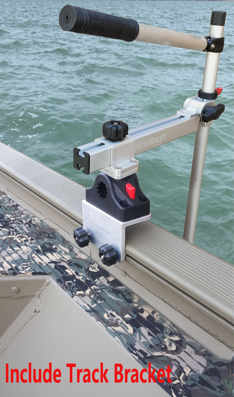 Brocraft Telescopic Transducer Pole for 90 Degree Boat Gunnel Track Sy
