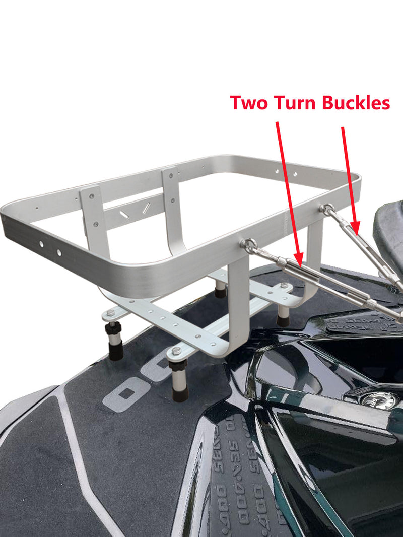 Brocraft Aluminum PWC Cargo Rack/Cooler Holder for Jet Ski /Cooler Holder Combo with Gas Plates / Jet Ski Rod Holder