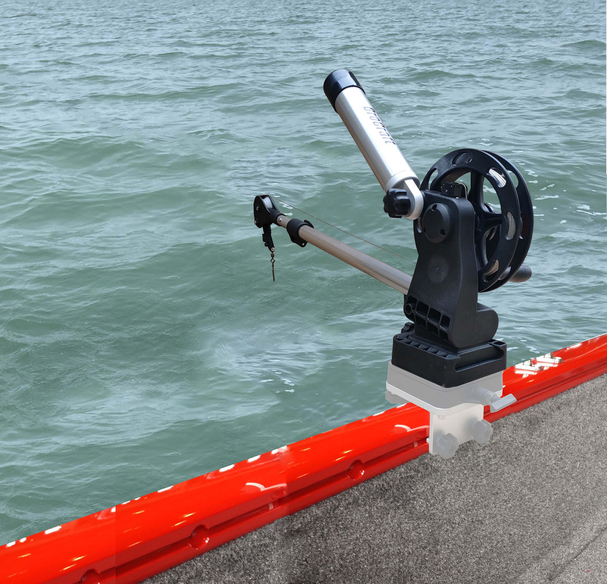 brocraft pontoon boat rod holder/fishing rod holder for square/rail mount : Sports & Outdoors Monster Rod Holders Square Rail Base The Square Rail Base is made of Aluminum and designed to specifically fit the 1 1/4 Square Rail on the Pontoon boats Brocraft Aluminum Rail Mount Clamp