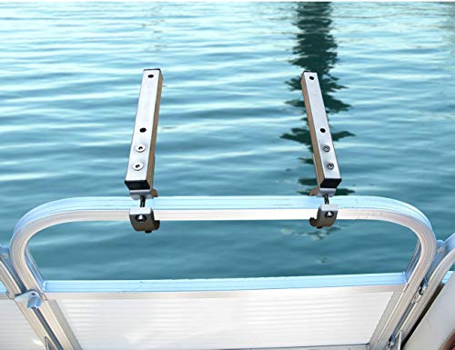 Support De Barbecue Pour Bateau / Ponton - Double Fixation Horizontale - En Aluminium - 2 Pièces