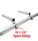 Brocraft Pontoon Grill Bracket/Boat Rail Mount Grill Bracket/BBQ Dual Extended Horizontal Rail Mounts