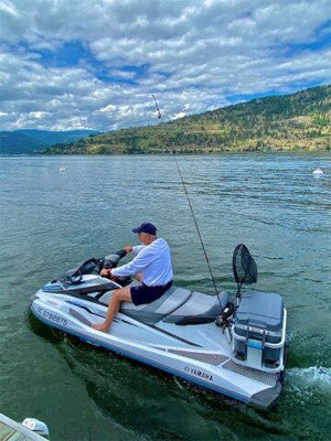 seadoo fishing rod holder Brocraft Jet Ski Aluminum Fishing Rod Rack & Cooler Holder Combo with with  Gas Plates/PWC Rod Holder