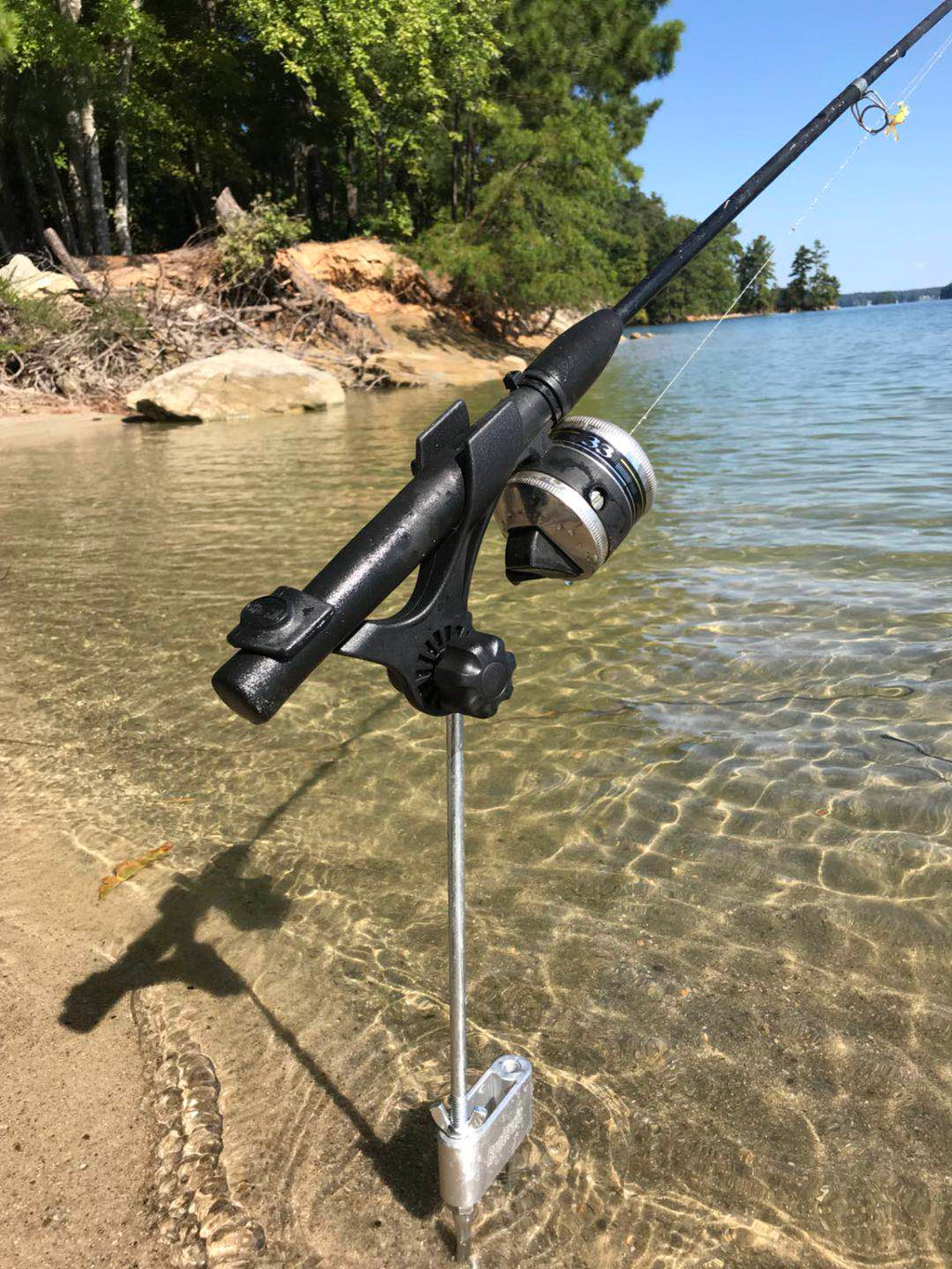 Brocraft Bank Fishing Rod Holder/Ground Adjustable Swivel Rod Holder/B