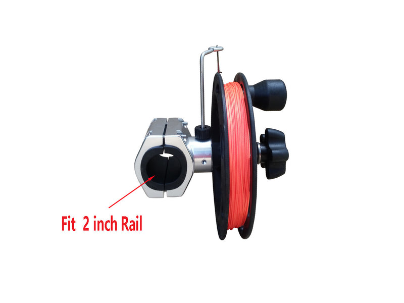 Brocraft Manual Planer Reel/Rail Mount Teaser Reel/Rail Mount Planer Reel for 2inch Rail