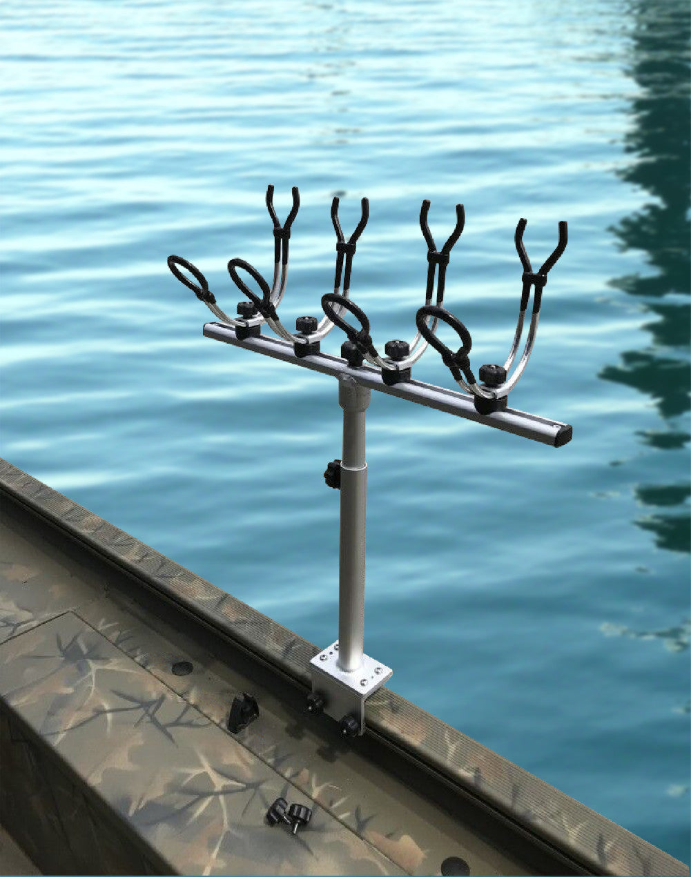crappie fishing boat accessories Sotiff 2 Set 2 Set Rod Holder for Catfish Pole Holder Trolling Rod Rack Anglers Fishing Boat with Replacement Mounting Plate and 360 Degree Rotation Adjustable Height 3D lifelike eyes make the lure more natural and realistic Brocraft Crappie Rod Holder System
