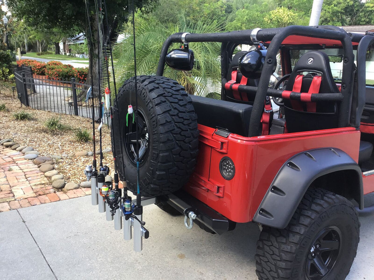 Brocraft Hitch Extender Mount 6 Pole Rod Holder/Hitch Fishing Rod Holder/Truck Rod Rack