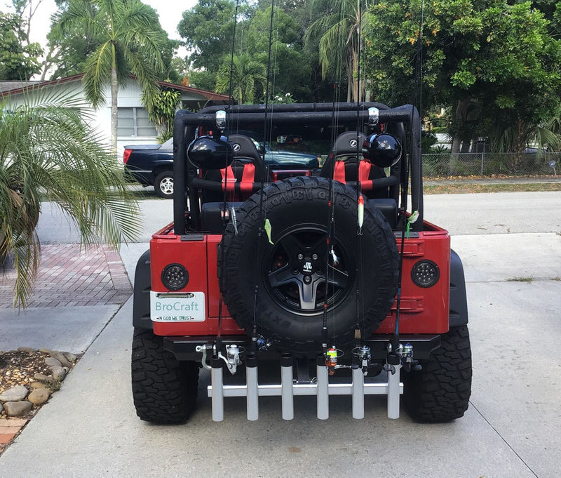 Brocraft Hitch Extender Mount 6 Pole Rod Holder/Hitch Fishing Rod Hold Brocraft Hitch Extender Mount 6 Pole Rod Holder/Hitch Fishing Rod Hold