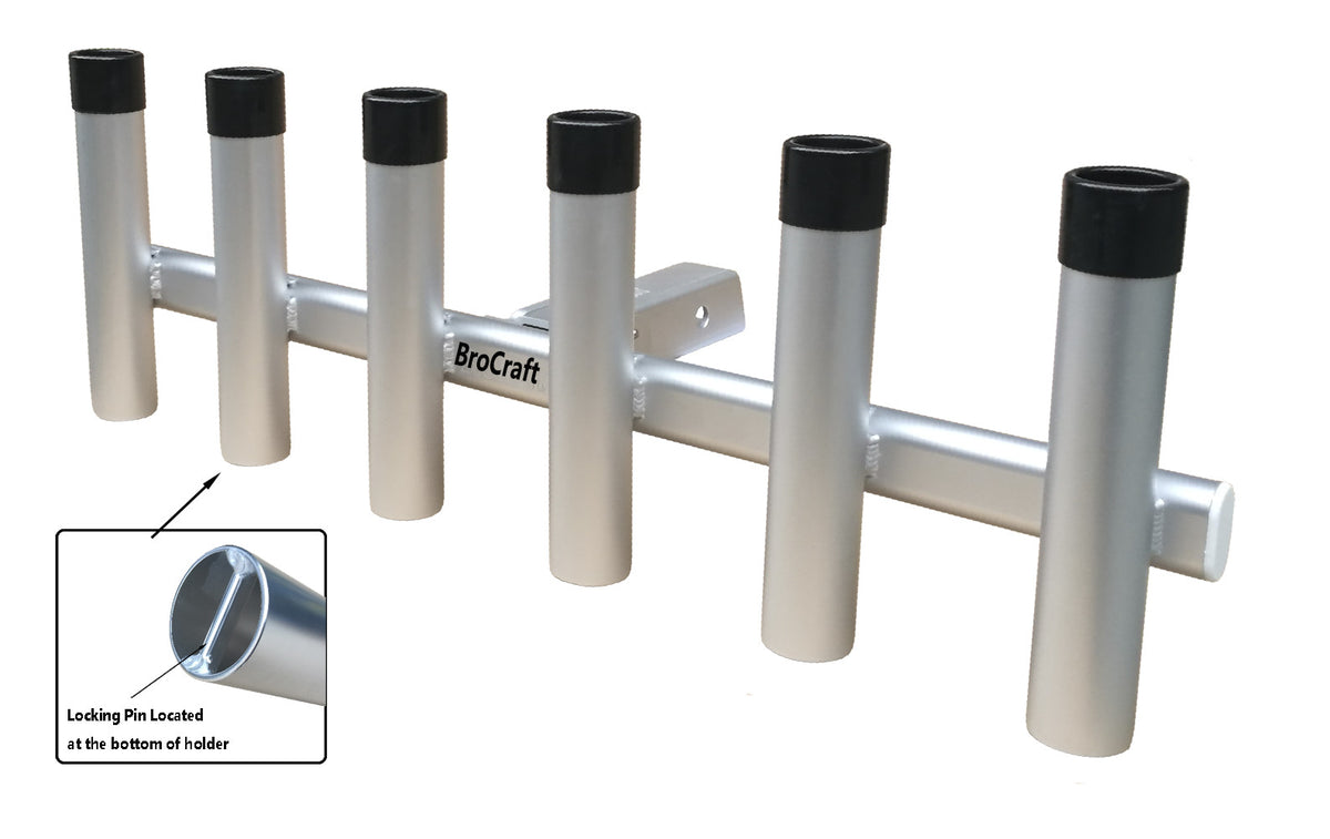 lockable fishing rod holder Brocraft Hitch Mount 6 Pole Rod Holder/Hitch Fishing Rod Holder/Truck