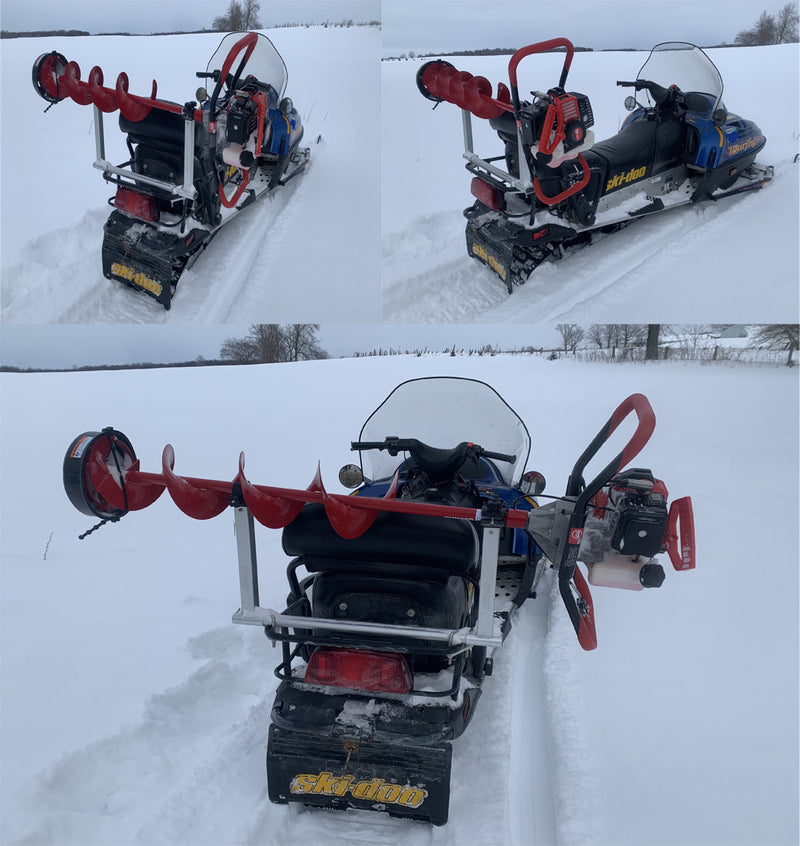 Brocraft Ice Auger Mount for ATV, Snowmobile, UTV/Ice Auger Carrier