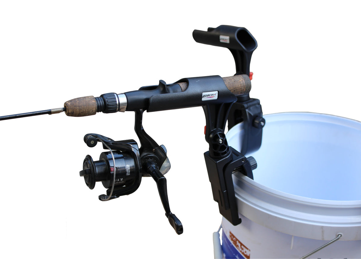 Brocraft Ice Fishing Bucket Rod Holder/Ice Fishing Shelter Rod Holder/Ice Fishing sled Rod Holder
