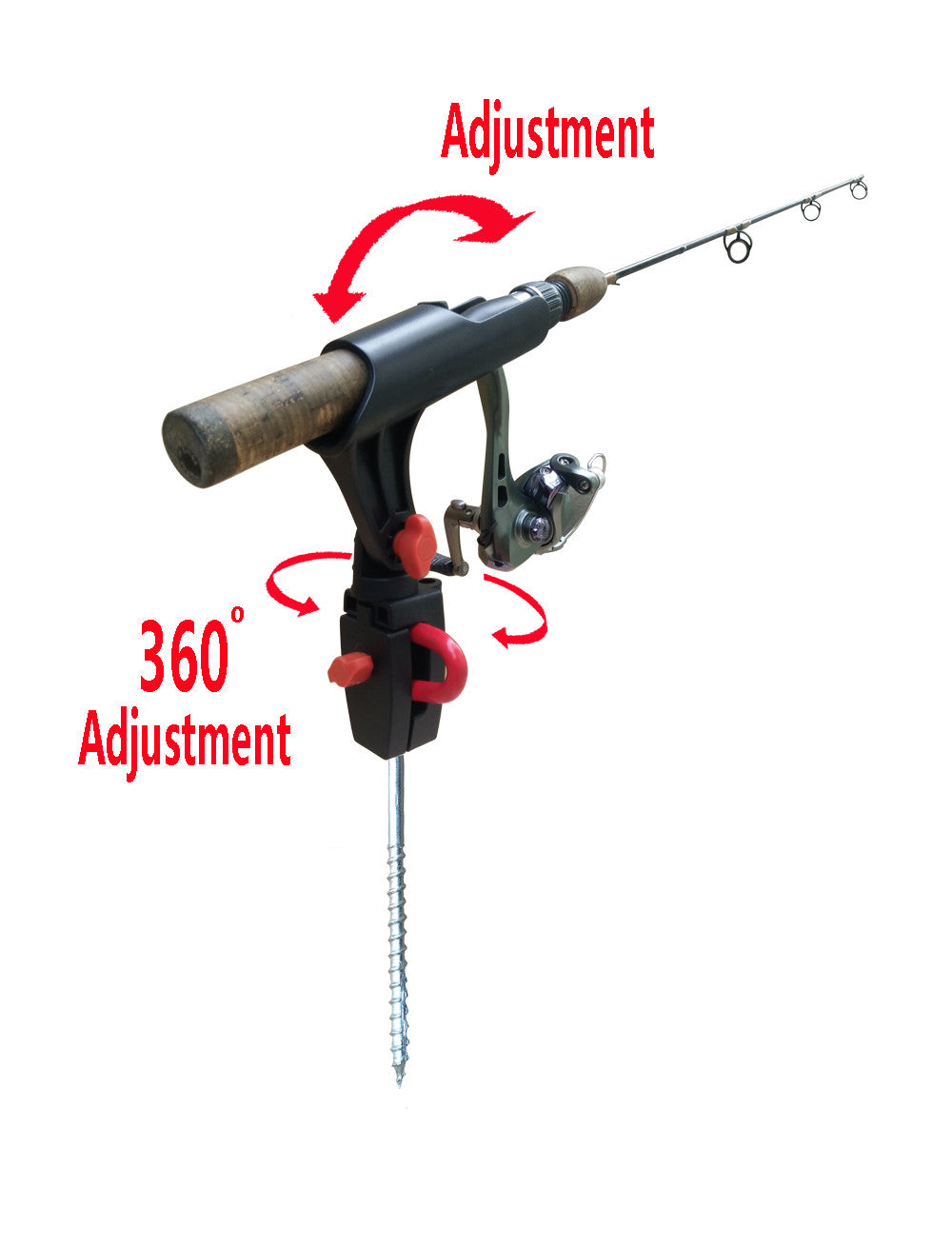 Brocraft Ice Fishing Anchors Rod Holder System/Ice Screw Down Rod Holder  sytem