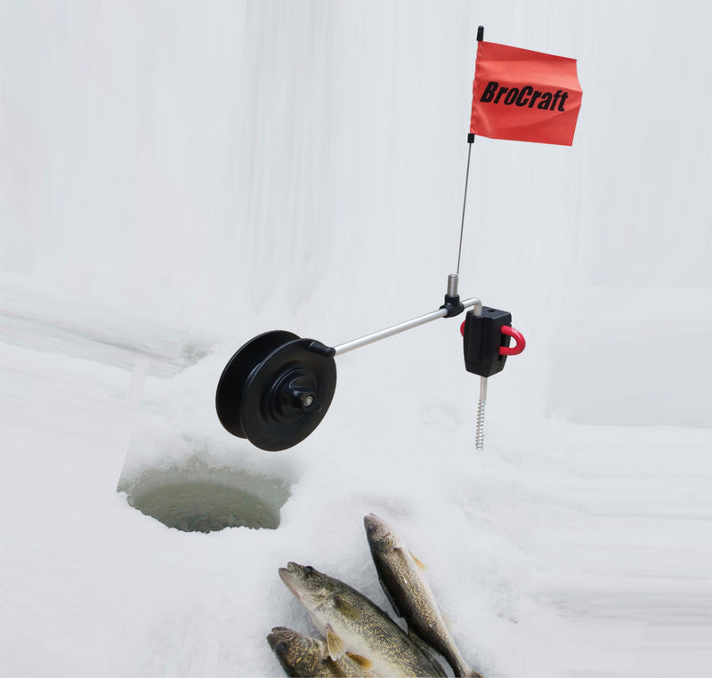 Brocraft Ice Fishing Screw Anchor Rattle Reel System/Ice Fishing ice Anchor Tip- up System