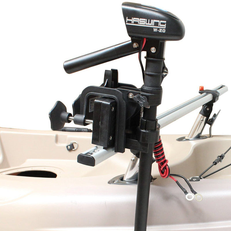 Brocraft Fishing Kayak Trolling Motor Mount Universal + Two Rocket Launching Rod Holder/Kayak Outboard Motor Bracket