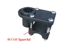 Brocraft 1-1/4" Square Rail Mount/Round Rail Mount/Pontoon Boat Rod Holder Mount
