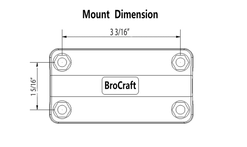 Brocraft Rail Mount Adapter for Side Deck Mount