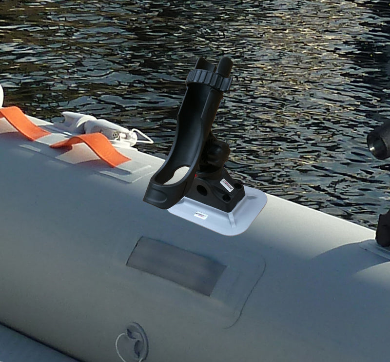 Brocraft Glue On Boat Rod Holder for Ribs Kayak & Inflatable Boat/Inflatable Boat Rib Mount Rod Hodler