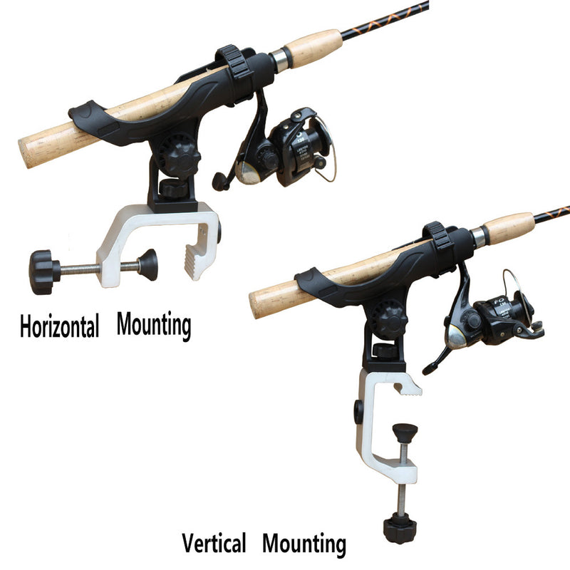 Brocraft Power Lock Fully Adjustable Rod Holder with Aluminum Universal Clamp/Jon Boat Rod Holder