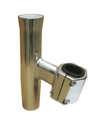 Brocraft Boat T-TOP Rod Holder/Clamp-On Rod Holder - Silver Aluminum - Vertical Mount - Fits 1" to 2" O.D. Pipe