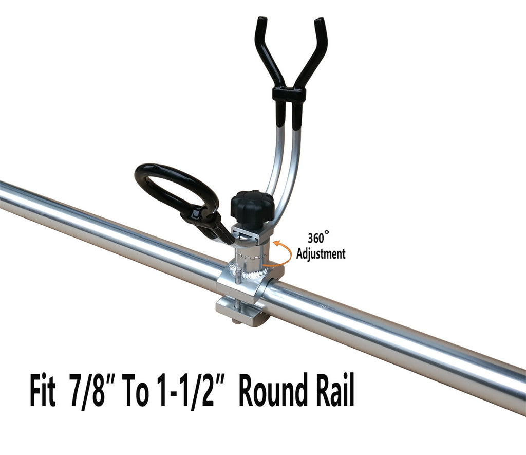 Brocraft Aluminum Rail Mount Clamp on Rod Holder/Pontoon Boat Square M