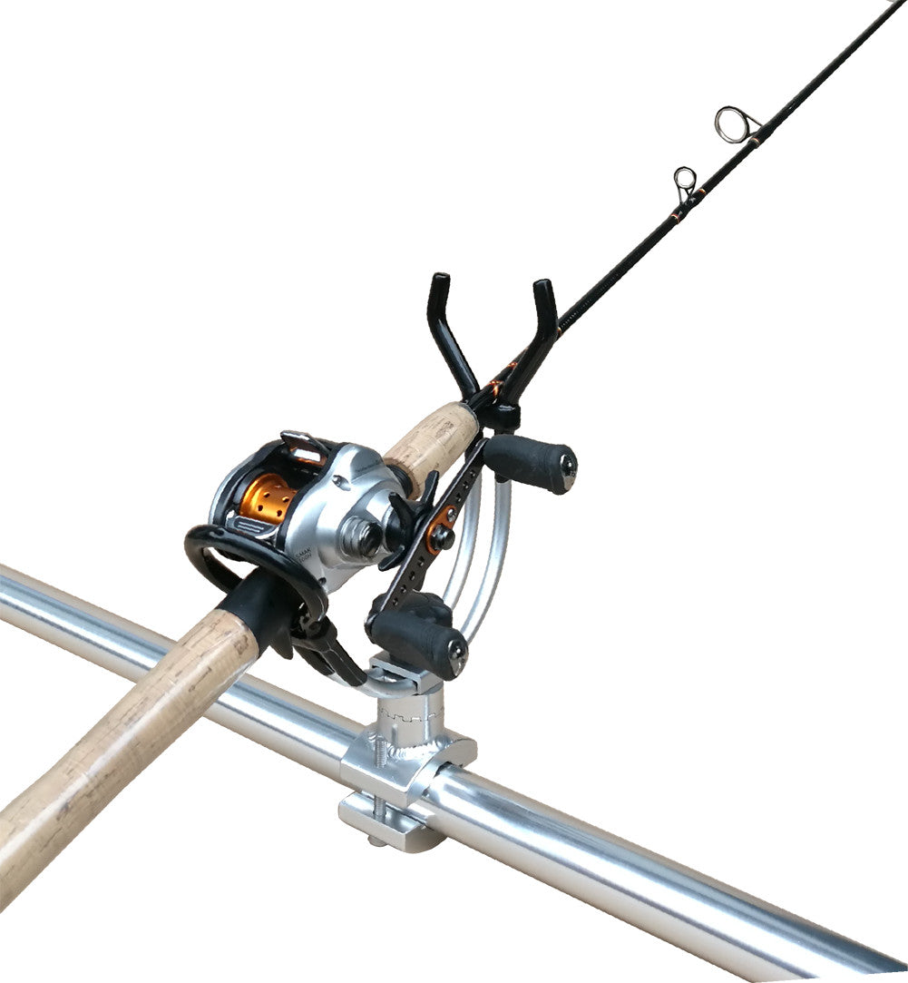 brocraft pontoon boat rod holder/fishing rod holder for square/rail mount Brocraft Aluminum Rail Mount Clamp on Rod Holder/Pontoon Boat Square Mount Rod Holder