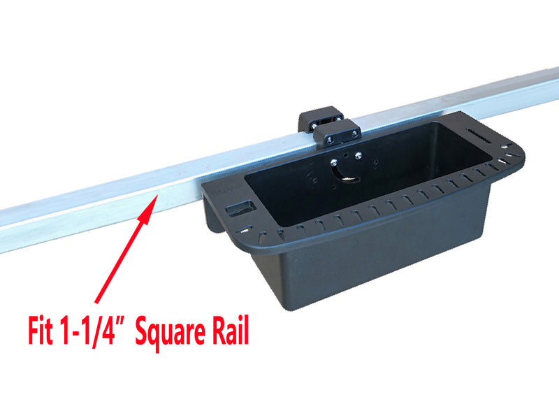 Brocraft Pontoon Boat Marine Caddy/Pontoon Boat Cockpit Organizer/Square Rail Boat Storage Box/Pontoon Boat Cup Holder