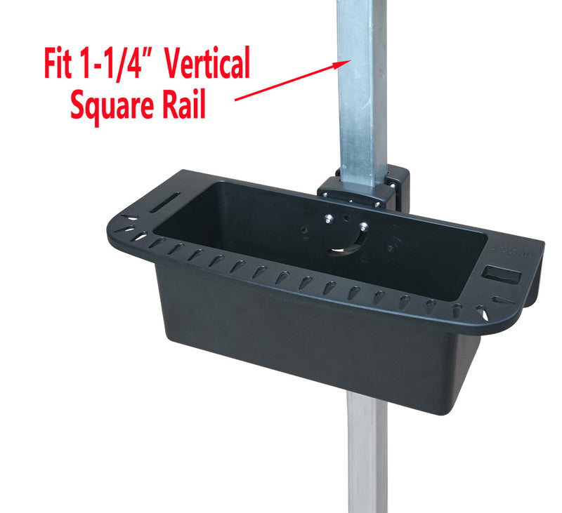 Brocraft Pontoon Boat Marine Caddy/Pontoon Boat Cockpit Organizer/Square Rail Boat Storage Box/Pontoon Boat Cup Holder