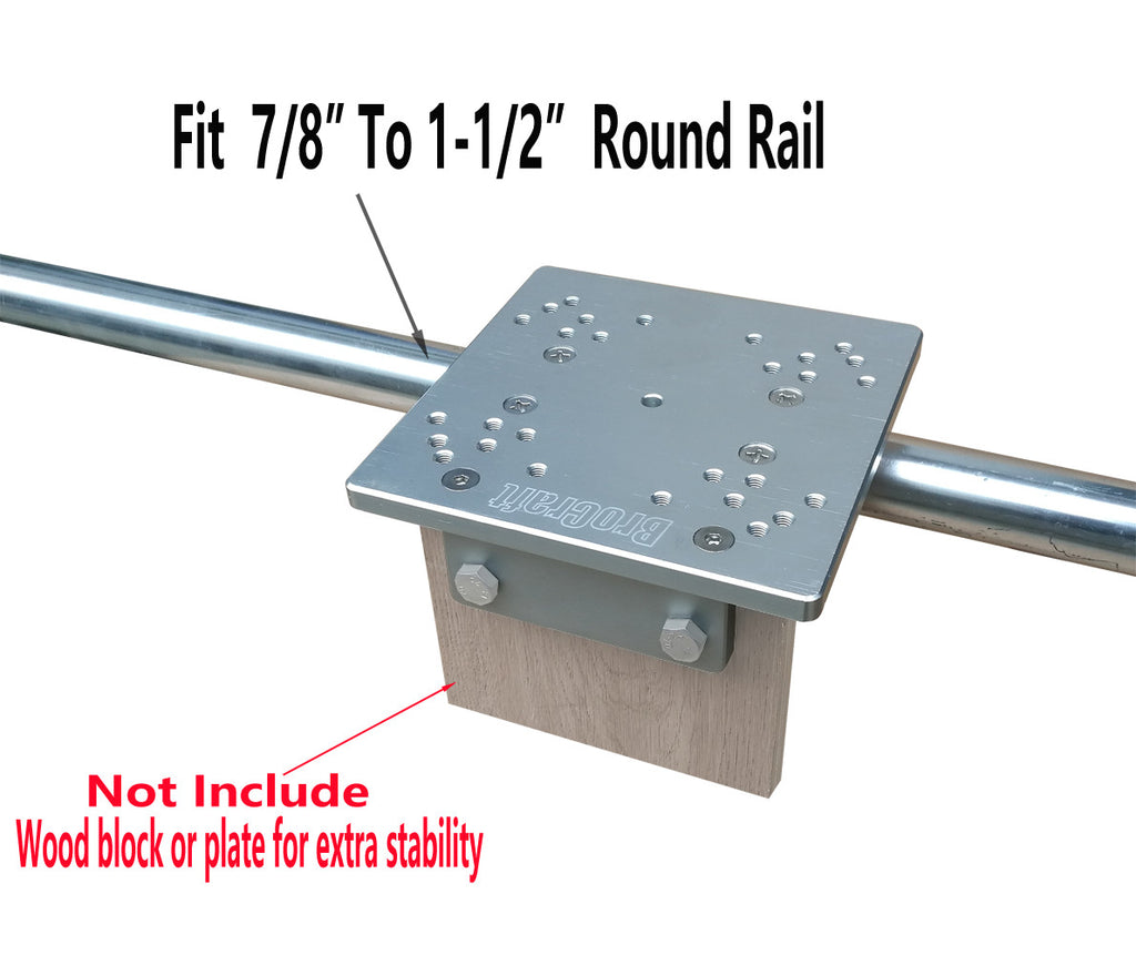 Brocraft Aluminum Universal Square/Round Rail Downrigger Mount