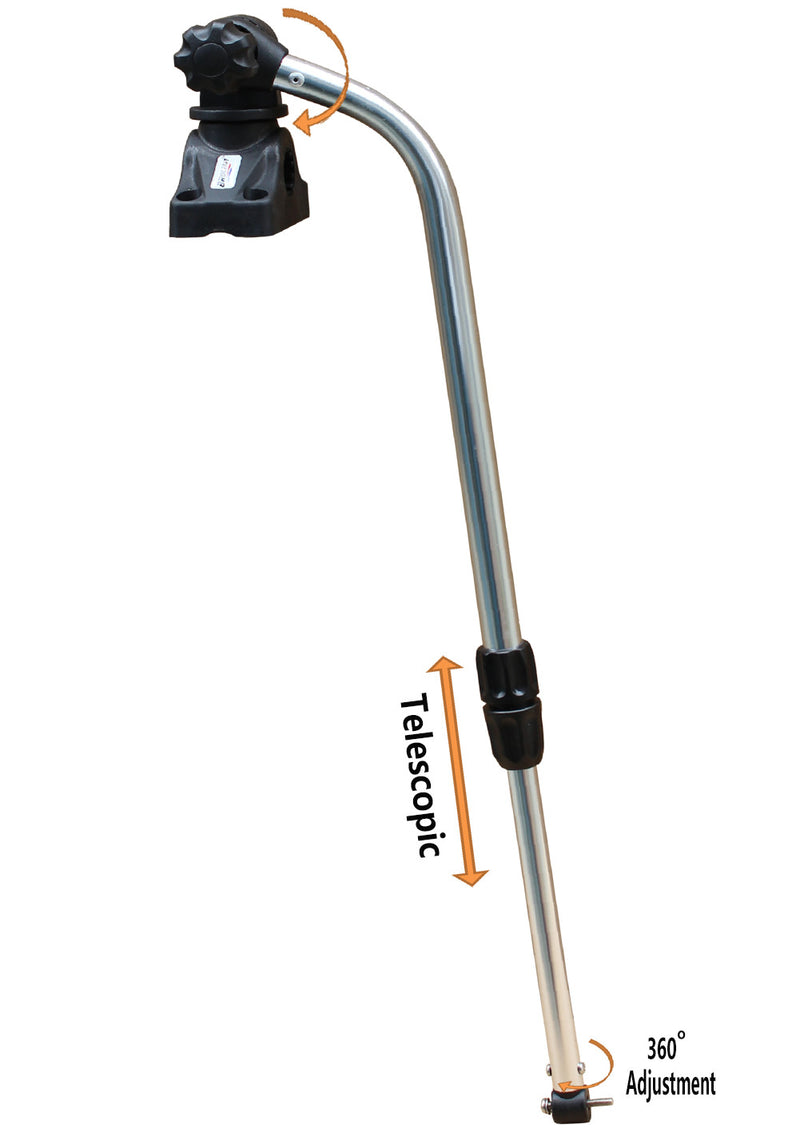 BroCraft Transducer Mounting Arm with Deck Mount/Kayak Fish Finder Transducer Mounting