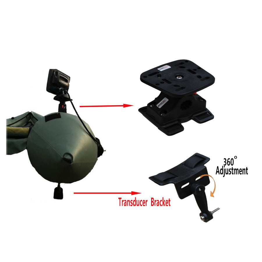float tube fish finders Brocraft Fishing Float Tube Fish Finder + Transducer Mount
