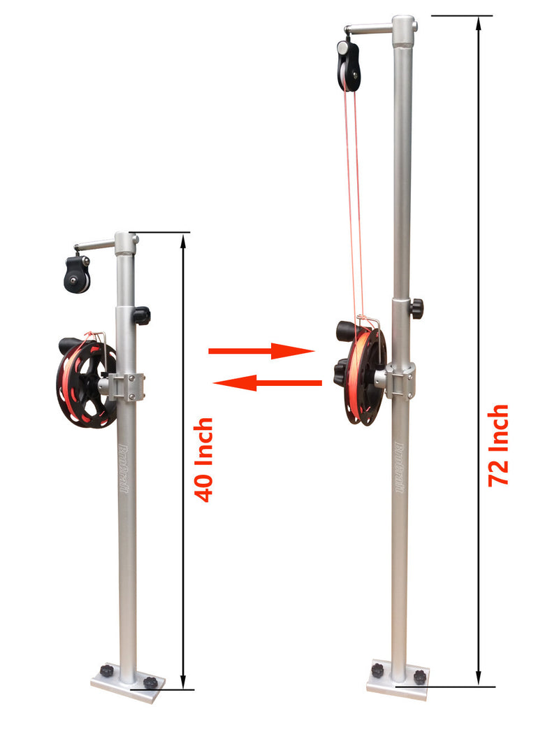 Brocraft Single Reel Planer Board Adjustable Mast System/Single Planer Reel Board System