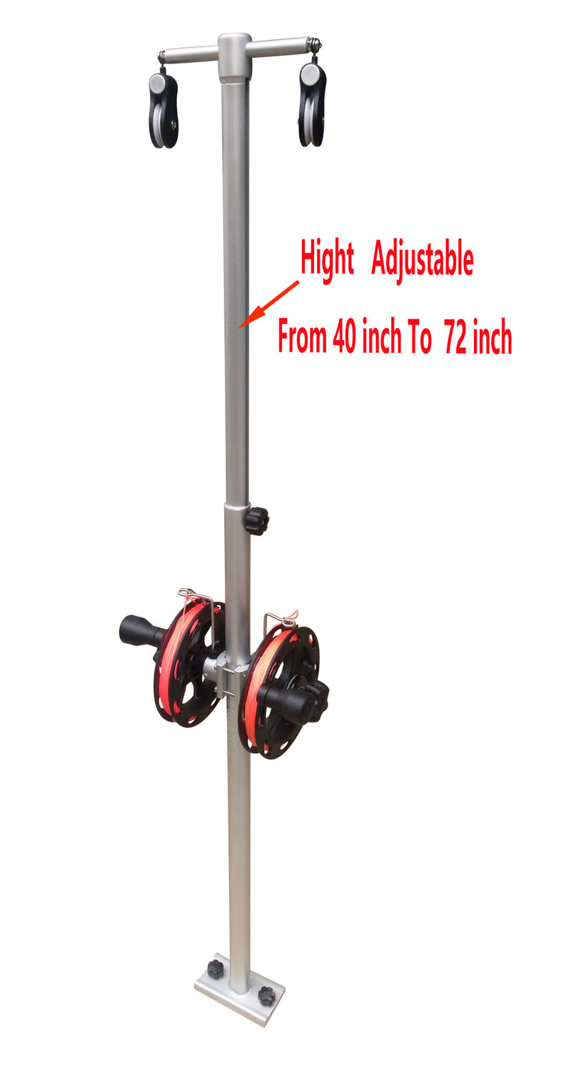 Brocraft Dual Reel Planer Board Adjustable Mast System/Dual Planer Reel System